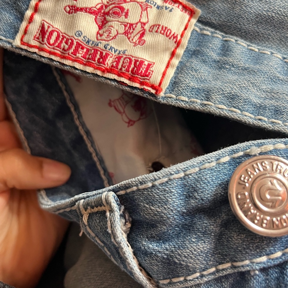 True religion light wash bootcut jeans